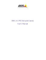 Axis AXIS 213 PTZ User Manual предпросмотр