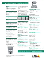 Предварительный просмотр 2 страницы Axis AXIS 2130 PTZ (French) Specifications