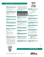 Предварительный просмотр 2 страницы Axis Axis 2130 Technical Specifications