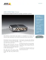 Предварительный просмотр 1 страницы Axis AXIS 241QA Datasheet