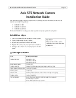 Предварительный просмотр 3 страницы Axis AXIS M1011 Installation Manual