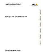 Предварительный просмотр 1 страницы Axis AXIS M1054 Installation Manual