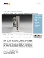 Предварительный просмотр 1 страницы Axis AXIS Q7406 Datasheet