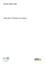 Preview for 1 page of Axis C3003-E Installation Manual