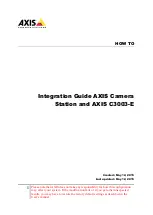 Preview for 1 page of Axis C3003-E Integration Manual