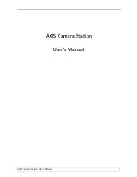 Preview for 1 page of Axis Camera Station User Manual