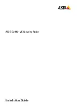 Предварительный просмотр 1 страницы Axis D2110-VE Installation Manual