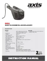 Axis DVR3 Instruction Manual preview