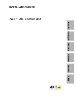 Axis F1005-E Installation Manual preview