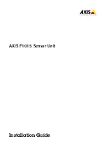 Axis F1015 Installation Manual preview