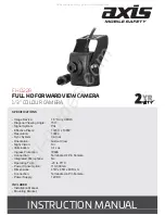 Предварительный просмотр 1 страницы Axis FHD228 Instruction Manual