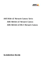 Preview for 1 page of Axis M20-LE Series Installation Manual