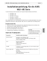 Предварительный просмотр 21 страницы Axis M3113-VE Nocap Installation Manual