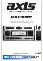 Предварительный просмотр 1 страницы Axis MA 1205BT Installation Manual