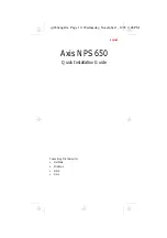 Axis NPS 650 Quick Installation Manual preview