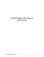 Axis OfficeBasic USB Wireless G User Manual preview