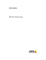 Axis P1347 User Manual preview