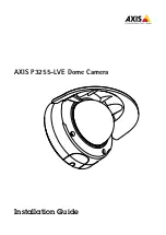 Предварительный просмотр 1 страницы Axis P3255-LVE Installation Manual