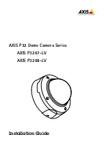 Предварительный просмотр 1 страницы Axis P3267-LV Installation Manual