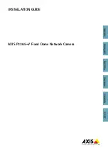 Axis P3365-V Installation Manual preview