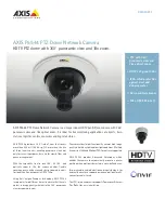 Axis P5544 PTZ Datasheet предпросмотр