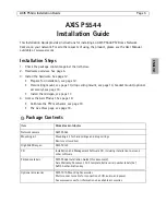 Preview for 5 page of Axis P5544 PTZ Installation Manual