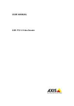 Axis P7210 User Manual preview