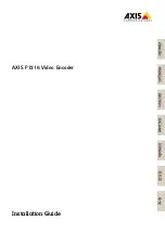 Axis P7216 Installation Manual предпросмотр