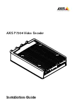 Preview for 1 page of Axis P7304 Installation Manual