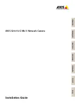 Предварительный просмотр 1 страницы Axis Q1615-E MKII Installation Manual