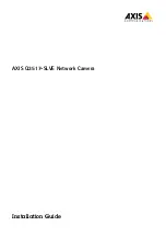 Axis Q3517-SLVE Installation Manual предпросмотр