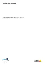 Предварительный просмотр 1 страницы Axis Q3708-PVE Installation Manual