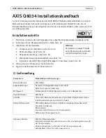 Предварительный просмотр 51 страницы Axis Q6034 PTZ Installation Manual