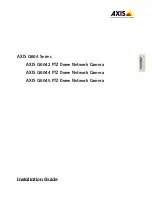 Предварительный просмотр 1 страницы Axis Q6042 PTZ Installation Manual