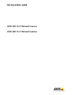 Предварительный просмотр 1 страницы Axis Q6114-E Installation Manual