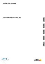 Предварительный просмотр 1 страницы Axis Q7424-R Installation Manual