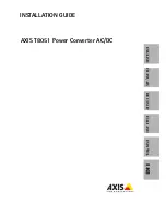 Axis T8051 Installation Manual предпросмотр