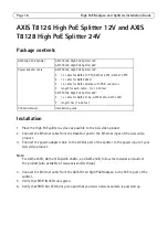 Preview for 10 page of Axis T8123-E Midspan 1-p Installation Manual