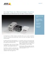 Preview for 1 page of Axis T8123 High PoE 30 W Datasheet