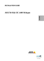 Axis T81B22 DC 30W Midspan Installation Manual preview