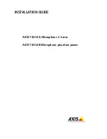 Предварительный просмотр 1 страницы Axis T8353A Installation Manual