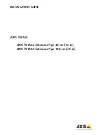 Preview for 1 page of Axis T91A52 Installation Manual