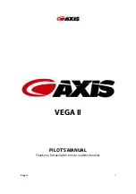 Preview for 1 page of Axis VEGA II Pilot'S Manual