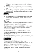 Preview for 16 page of Axis W100 Installation Manual