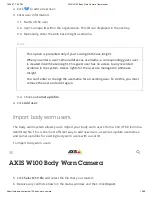 Preview for 15 page of Axis W100 User Manual