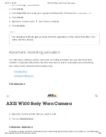 Preview for 20 page of Axis W100 User Manual