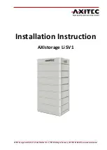 AXITEC AXIstorage Li SV1 Installation Instruction preview