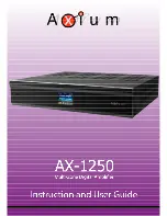 Axium AX-1250 Instructions And User Manual предпросмотр