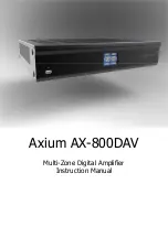 Предварительный просмотр 1 страницы Axium AX-800DAV Instruction Manual