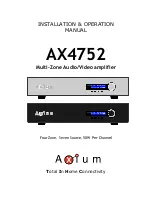 Preview for 1 page of Axium AX4752 Installation & Operation Manual